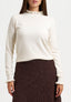 Maglia lupetto con rouches - AVORIO