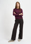 Maglia lupetto con rouches - BORDEAUX