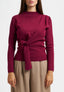 Maglia con pinces spalla e fusciacca  - BORDEAUX