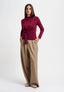 Maglia con pinces spalla e fusciacca  - BORDEAUX