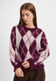 Maglia over a rombi garzata - BORDEAUX