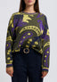 Tropical jacquard sweater - FOREST
