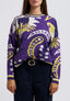 Maglia jacquard tropical - VIOLA