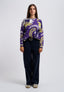 Maglia jacquard tropical - VIOLA