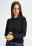 Maglia paricollo tinta unita - NERO