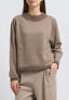 Maglia a righe in misto cachemire - MARRONE