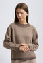Maglia a righe in misto cachemire - MARRONE