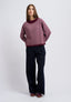 Maglia a righe in misto cachemire - BORDEAUX