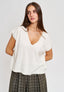 Maglia smanicata in misto cachemire - AVORIO