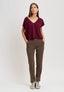Maglia smanicata in misto cachemire - BORDEAUX