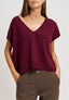 Maglia smanicata in misto cachemire - BORDEAUX
