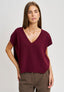 Maglia smanicata in misto cachemire - BORDEAUX