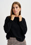 Maglia cratere in misto cachemire - NERO
