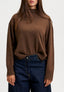 Maglia cratere in misto cachemire - MARRONE