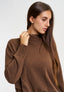 Maglia cratere in misto cachemire - MARRONE