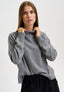 Maglia cratere in misto cachemire - GRIGIO MEDIO