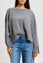 Maglia con spacchi in misto cachemire - GRIGIO MEDIO