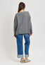 Maglia con spacchi in misto cachemire - GRIGIO MEDIO
