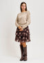 Maglia in mohair con paillettes e fiocco - BEIGE