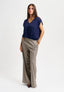 Maglia smanicata in misto alpaca - BLU