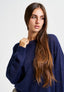 Maglia pipistrello in misto alpaca - BLU