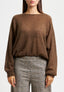 Maglia pipistrello in misto alpaca - NOCCIOLA