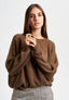 Maglia pipistrello in misto alpaca - NOCCIOLA