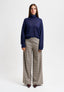Maglia collo alto in misto alpaca - BLU