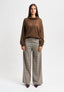 Maglia collo alto in misto alpaca - NOCCIOLA