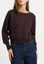 Maglia a costa inglese in misto alpaca - MARRONE