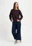 Maglia a costa inglese in misto alpaca - MARRONE