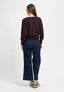 Maglia a costa inglese in misto alpaca - MARRONE