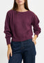 Maglia a costa inglese in misto alpaca - PRUGNA