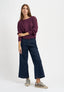 Maglia a costa inglese in misto alpaca - PRUGNA