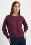 Maglia a costa inglese in misto alpaca - PRUGNA