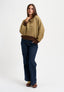 Maglia con rotture in misto alpaca - MARRONE
