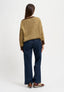 Maglia con rotture in misto alpaca - MARRONE