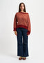 Maglia con rotture in misto alpaca - BORDEAUX