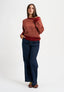 Maglia con rotture in misto alpaca - BORDEAUX