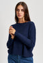 Maglia con scollo a barca - BLU