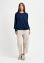 Maglia ampia con manica raglan - BLU
