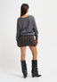Maglia ampia con manica raglan - GRIGIO SCURO