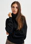 Maglia con collo a ciambella - NERO
