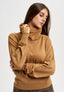 Maglia con collo a ciambella - CAMMELLO