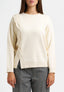 Maglia con treccia laterale - AVORIO