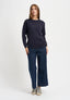 Maglia con treccia laterale - BLU