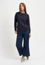 Maglia con treccia laterale - BLU