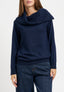 Maglia con collo ampio rigirato - BLU
