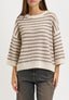 Maglia righe a coste - AVORIO