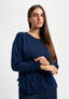 Maglia con fondo asimmetrico - BLU